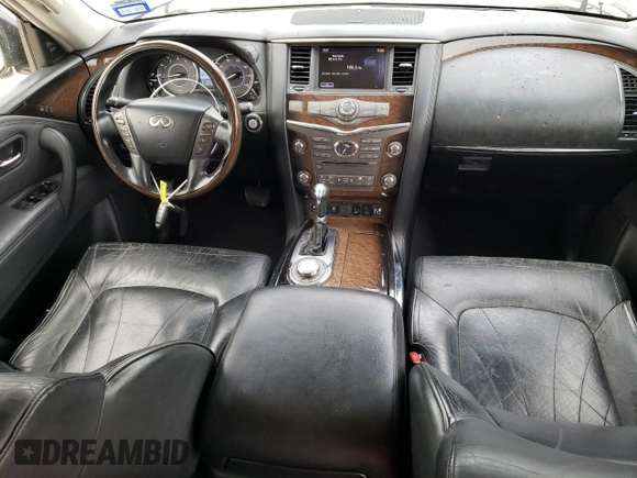 2012 Infiniti QX56 7-passenger with VIN JN8AZ2NE5C9016354, listed as a Copart auction lot 53390775 with 209,990 mi miles and Salvage Title. Bid and sale history available at carsss.com. Image 8.