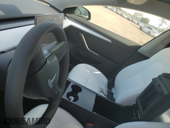 2022 Tesla Model 3 with VIN 5YJ3E1EA4NF244376, listed as a Copart auction lot 52142855 with Not Provided miles and Salvage Title. Bid and sale history available at DreamBid. Image 9.