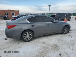 2015 Infiniti Q50 with VIN JN1BV7AR7FM420388, listed as a Copart auction lot 45231595 with 90,259 mi miles and Salvage Title. Bid and sale history available at DreamBid. Image 3.