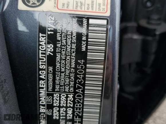 2013 Mercedes-Benz E-Class E 350 Luxury BlueTEC with VIN WDDHF2EB2DA734054, listed as a Copart auction lot 73878364 with 0 mi miles and Non Repairable. Bid and sale history available at carsss.com. Image 13.