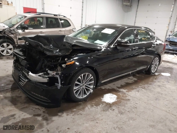 2017 Genesis G80 3.8L with VIN KMHGN4JE2HU202159, listed as a IAAI auction lot 41286703 with 45,025 mi miles. Bid and sale history available at carsss.com. Image 17.