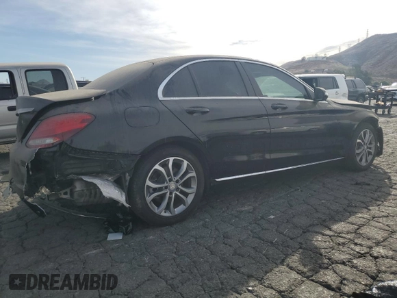 2017 Mercedes-Benz C 300 with VIN 55SWF4JB0HU191947, listed as a Copart auction lot 75603624 with 135,517 mi miles and Salvage title. Bid and sale history available at DreamBid. Image 3.