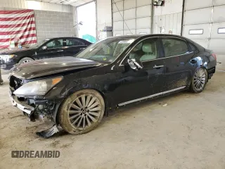 2014 Hyundai Equus Ultimate with VIN KMHGH4JH2EU077404, listed as a Copart auction lot 43586975 with Not provided miles and Salvage title. Bid and sale history available at DreamBid. Image 1.