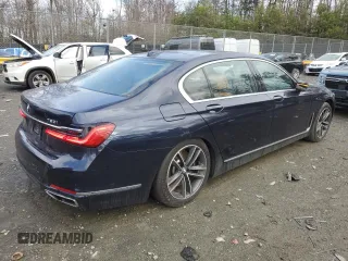 2020 BMW 7 Series 750i xDrive with VIN WBA7U2C08LGJ59707, listed as a Copart auction lot 49145595 with 30,020 mi miles and Salvage title. Bid and sale history available at DreamBid. Image 3.
