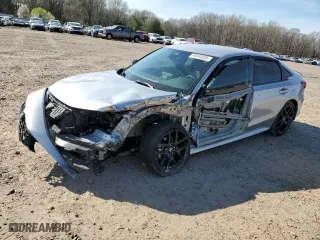 2025 Honda Civic Sedan Sport with VIN 2HGFE2F58SH535233, listed as a Copart auction lot 49340035 with 13,102 mi miles and Salvage Title. Bid and sale history available at carsss.com. Image 1.