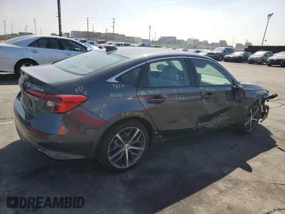 2024 Honda Civic Sedan Touring with VIN 2HGFE1F91RH303600, listed as a Copart auction lot 50323155 with 18,396 mi miles and Salvage Title. Bid and sale history available at carsss.com. Image 3.