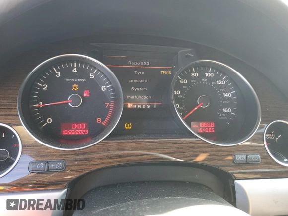 2009 Audi A8 4.2L z VIN WAUMV94E59N005253, wystawiony jako Copart lot #53341935 z przebiegiem 154 305 mil mil oraz Szkoda całkowita • Salvage title. Historia ofert i sprzedaży dostępna na DreamBid. Obrazek 9.