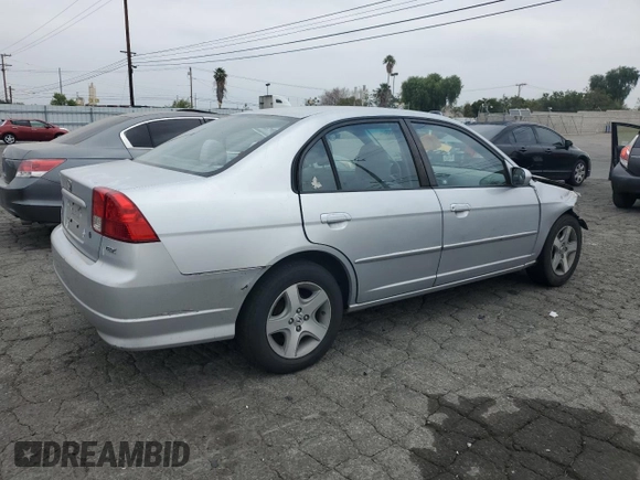 2004 Honda Civic EX with VIN 2HGES26744H506045, listed as a Copart auction lot 54428355 with 175,650 mi miles and Salvage Title. Bid and sale history available at DreamBid. Image 3.