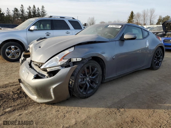 2017 Nissan 370Z with VIN JN1AZ4EH6HM952752, listed as a Copart auction lot 47127605 with 45,850 mi miles and Salvage Title. Bid and sale history available at carsss.com. Image 1.