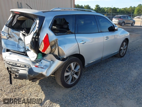 2013 Nissan Pathfinder SL with VIN 5N1AR2MM0DC656198, listed as a IAAI auction lot 42458798 with 140,793 mi miles and . Bid and sale history available at DreamBid. Image 4.