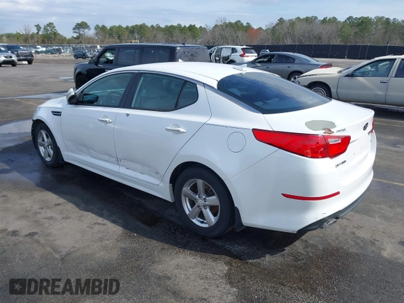 2015 Kia Optima LX with VIN 5XXGM4A72FG463383, listed as a IAAI auction lot 41666486 with 165,822 mi miles. Bid and sale history available at carsss.com. Image 3.
