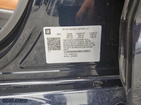 2021 Cadillac CT4 Premium Luxury with VIN 1G6DB5RK6M0129902, listed as a Copart auction lot 74397794 with 0 mi miles and Salvage Title. Bid and sale history available at carsss.com. Image 13.