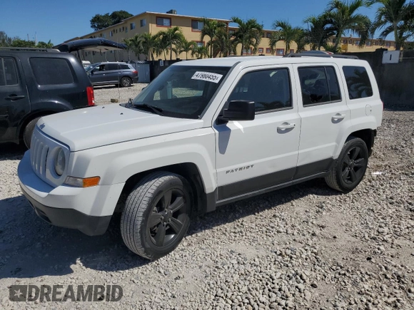 2014 Jeep Patriot Latitude with VIN 1C4NJPFB5ED529903, listed as a Copart auction lot 47980455 with 90,418 mi miles and Salvage Title. Bid and sale history available at carsss.com. Image 1.