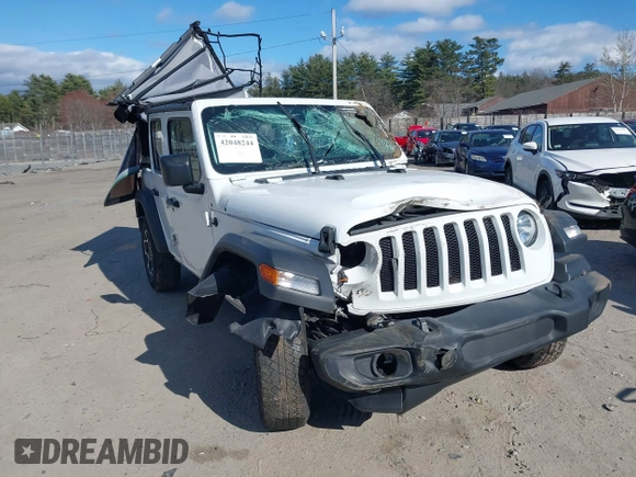 2021 Jeep Wrangler Unlimited Sport S z VIN 1C4HJXDG2MW705126, wystawiony jako IAAI lot #42048244 z przebiegiem 34 317 mil mil oraz . Historia ofert i sprzedaży dostępna na DreamBid. Obrazek 1.