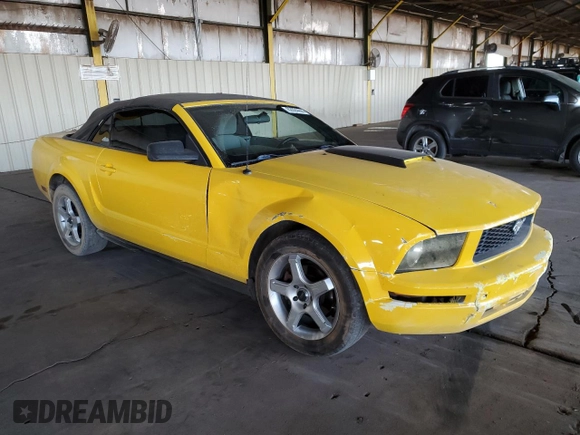 2007 Ford Mustang Deluxe with VIN 1ZVHT84N475215065, listed as a Copart auction lot 82624444 with 163,810 mi miles and Salvage Title. Bid and sale history available at carsss.com. Image 4.