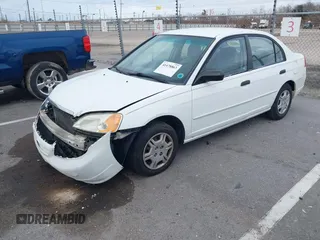 2001 Honda Civic LX with VIN 2HGES15591H558373, listed as a IAAI auction lot 41478863 with 167,121 mi miles. Bid and sale history available at carsss.com. Image 2.