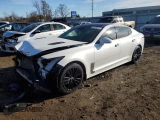 2018 Kia Stinger Premium with VIN KNAE25LA4J6015565, listed as a Copart auction lot 82378014 with 48,281 mi miles and Salvage Title. Bid and sale history available at carsss.com. Image 1.