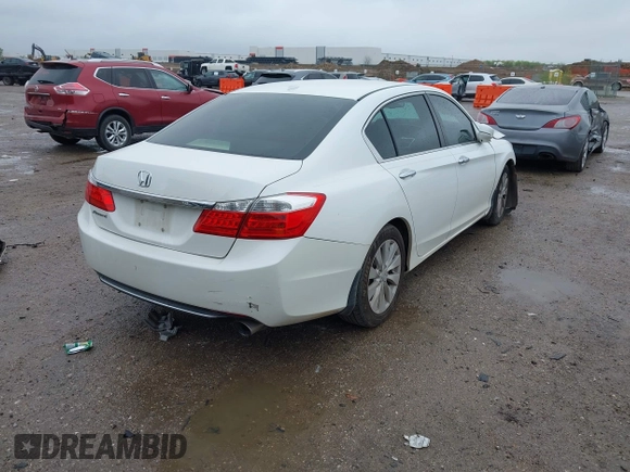 2014 Honda Accord EX-L with VIN 1HGCR2F82EA195419, listed as a IAAI auction lot 41967410 with 228,604 mi miles and . Bid and sale history available at carsss.com. Image 4.
