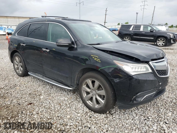 2014 Acura MDX Advance with VIN 5FRYD4H81EB017079, listed as a Copart auction lot 59939905 with 189,441 mi miles and Salvage title. Bid and sale history available at DreamBid. Image 4.