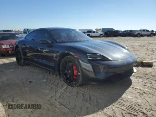 2022 Porsche Taycan GTS with VIN WP0AD2Y16NSA59280, listed as a Copart auction lot 82990084 with 25,308 mi miles and Salvage Title. Bid and sale history available at DreamBid. Image 4.