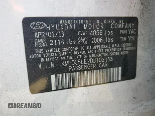 2013 Hyundai Elantra GT with VIN KMHD35LE2DU102133, listed as a Copart auction lot 77911194 with 120,204 mi miles and Salvage Title. Bid and sale history available at carsss.com. Image 14.