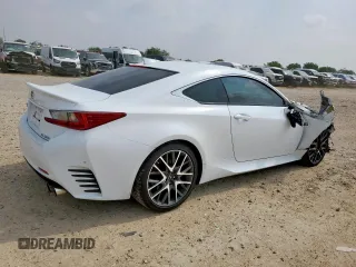 2015 Lexus RC 350 F Sport with VIN JTHHE5BC8F5002355, listed as a Copart auction lot 56369295 with 72,620 mi miles and Salvage title. Bid and sale history available at DreamBid. Image 3.