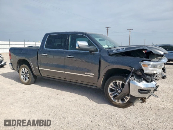 2022 Ram 1500 Limited with VIN 1C6SRFHT5NN325566, listed as a Copart auction lot 58264915 with 36,513 mi miles and Salvage title. Bid and sale history available at DreamBid. Image 4.