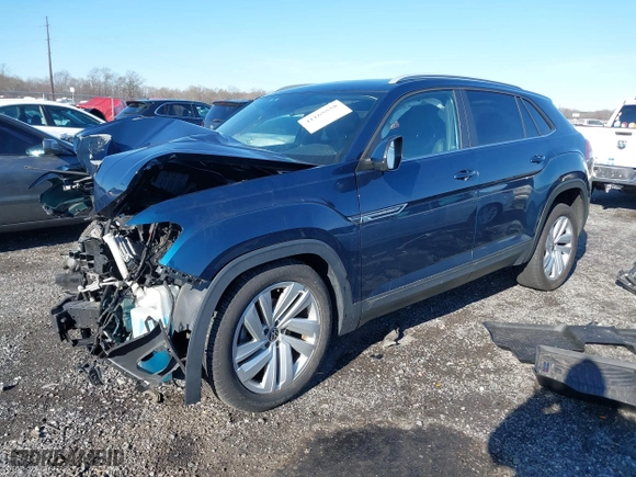 2021 Volkswagen Atlas Cross Sport 3.6L V6 SE w/Technology with VIN 1V2JE2CA5MC206701, listed as a IAAI auction lot 41165558 with 52,631 mi miles. Bid and sale history available at carsss.com. Image 17.