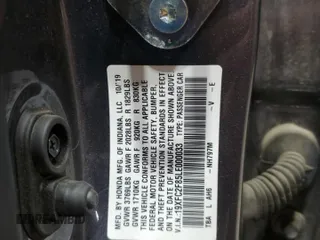 2020 Honda Civic Sedan Sport with VIN 19XFC2F85LE000033, listed as a Copart auction lot 53673405 with 45,386 mi miles and Salvage Title. Bid and sale history available at carsss.com. Image 12.