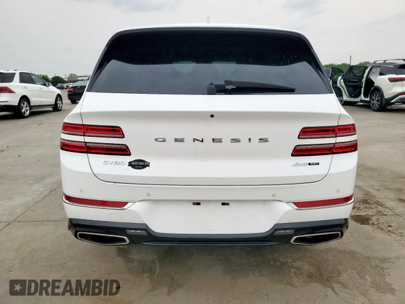 2022 Genesis GV80 с VIN KMUHCESC0NU077852, выставлен на аукционе Copart как лот 53246045 с пробегом 27 400 миль миль и Списание • Salvage title. История ставок и продаж доступна на DreamBid. Изображение 6.