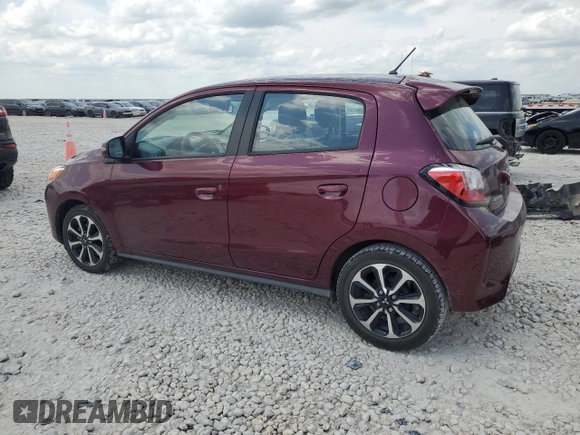 2023 Mitsubishi Mirage Black Edition with VIN ML32AWHJ7PH007192, listed as a Copart auction lot 54978395 with 25,065 mi miles and Clean title. Bid and sale history available at DreamBid. Image 2.
