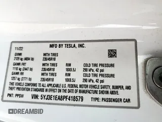 2023 Tesla Model 3 с VIN 5YJ3E1EA8PF418579, выставлен на аукционе Copart как лот 64472165 с пробегом 68 444 миль миль и Списание • Salvage title. История ставок и продаж доступна на DreamBid. Изображение 12.