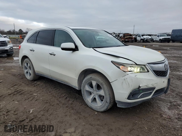 2014 Acura MDX with VIN 5FRYD3H28EB018882, listed as a Copart auction lot 44899515 with 232,450 mi miles and Salvage Title. Bid and sale history available at carsss.com. Image 4.
