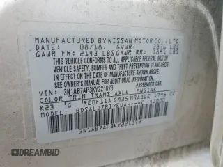 2019 Nissan Sentra S with VIN 3N1AB7AP3KY221073, listed as a Copart auction lot 53908665 with 128,640 mi miles and Clean Title. Bid and sale history available at carsss.com. Image 12.