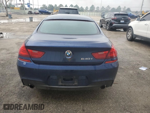 2015 BMW 6 Series 640i with VIN WBA6A0C59FGB53667, listed as a Copart auction lot 74034834 with Not Provided miles and Salvage Title. Bid and sale history available at DreamBid. Image 6.