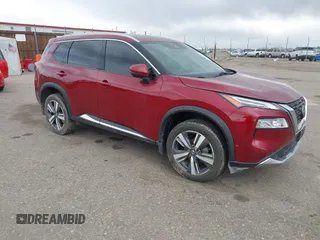 2021 Nissan Rogue Platinum with VIN JN8AT3DDXMW310514, listed as a IAAI auction lot 41836812 with 73,125 mi miles. Bid and sale history available at carsss.com. Image 1.
