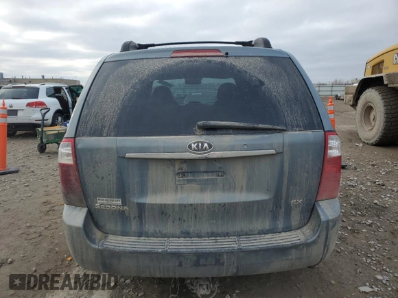 2008 Kia Sedona EX with VIN KNDMB233586209143, listed as a Copart auction lot 84625874 with 210,206 mi miles and Non Repairable. Bid and sale history available at carsss.com. Image 6.