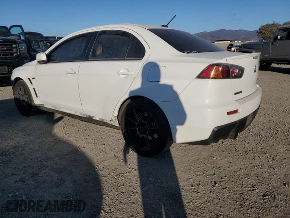 2010 Mitsubishi Lancer Evolution GSR with VIN JA32W8FV1AU007251, listed as a Copart auction lot 89408075 with 90,188 mi miles and Salvage Title. Bid and sale history available at DreamBid. Image 2.