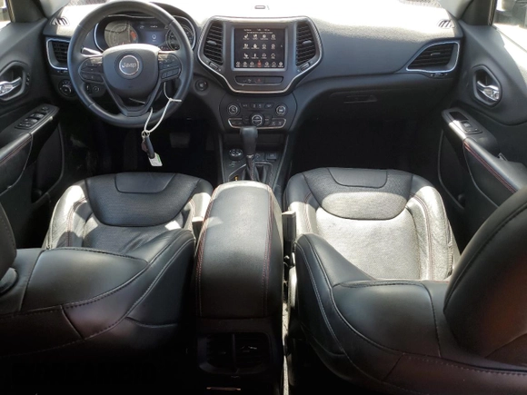 2019 Jeep Cherokee Trailhawk Elite with VIN 1C4PJMBX2KD311549, listed as a Copart auction lot 47108225 with 49,421 mi miles and Salvage Title. Bid and sale history available at carsss.com. Image 8.