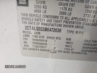 2011 GMC Terrain SLE-2 z VIN 2CTALSEC5B6472638, wystawiony jako IAAI lot #41975604 z przebiegiem 202 331 mil mil oraz . Historia ofert i sprzedaży dostępna na DreamBid. Obrazek 9.