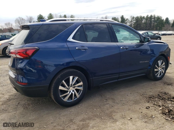 2022 Chevrolet Equinox Premier with VIN 3GNAXNEV6NS119874, listed as a Copart auction lot 50958585 with 19,696 mi miles and Salvage Title. Bid and sale history available at carsss.com. Image 3.