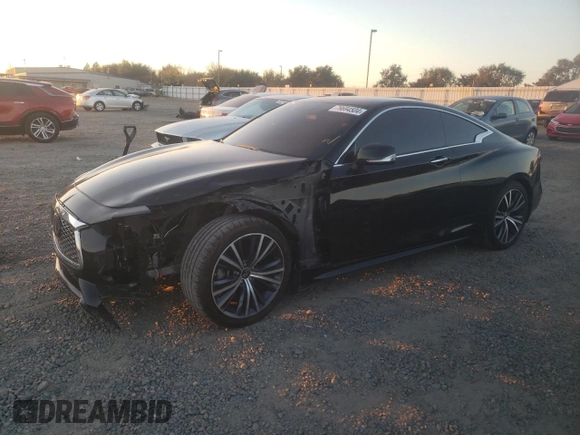 2022 Infiniti Q60 PURE with VIN JN1EV7JK6NM600315, listed as a Copart auction lot 79694504 with 84,201 mi miles and Salvage title. Bid and sale history available at DreamBid. Image 1.