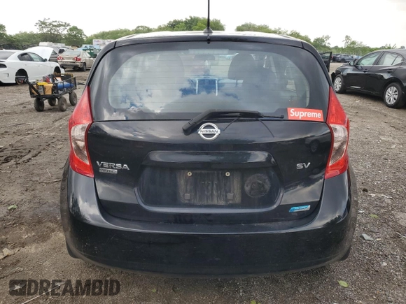 2014 Nissan Note S with VIN 3N1CE2CP1EL397783, listed as a Copart auction lot 55962895 with 108,769 mi miles and Salvage title. Bid and sale history available at DreamBid. Image 6.