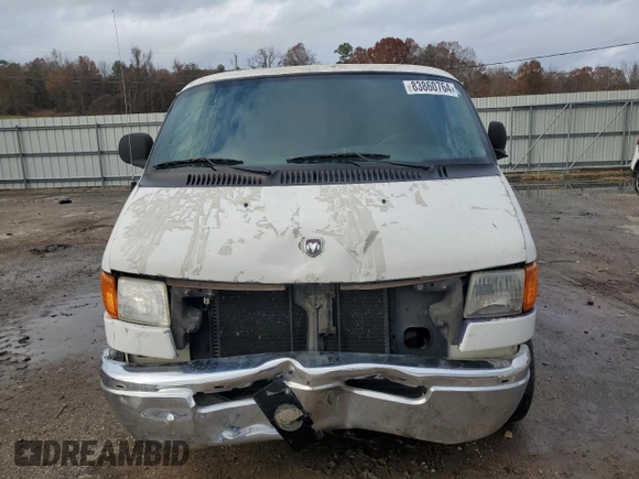 2001 Dodge Cargo with VIN 2B7HB11X21K552887, listed as a Copart auction lot 83860764 with 205,779 mi miles and Clean Title. Bid and sale history available at carsss.com. Image 5.