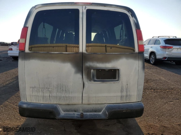 2012 Chevrolet Express Passenger 1LT with VIN 1GAZG1FA9C1195838, listed as a Copart auction lot 47020615 with 0 mi miles and Salvage Title. Bid and sale history available at carsss.com. Image 6.