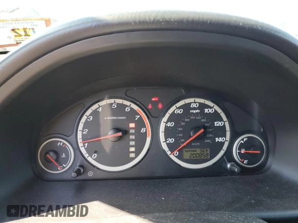 2005 Honda CR-V EX with VIN SHSRD78835U333888, listed as a Copart auction lot 52563605 with 200,858 mi miles and Clean Title. Bid and sale history available at DreamBid. Image 9.