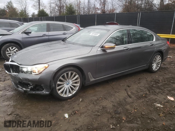 2018 BMW 7 Series 740i xDrive with VIN WBA7E4C57JGV23665, listed as a Copart auction lot 78676003 with 65,804 mi miles. Bid and sale history available at carsss.com. Image 1.