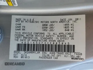 2012 Mitsubishi Eclipse GS with VIN 4A31K5DF3CE005045, listed as a Copart auction lot 61137754 with 149,313 mi miles and Clean Title. Bid and sale history available at carsss.com. Image 12.