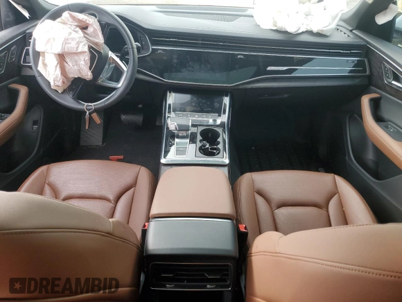 2023 Audi Q8 Premium Plus with VIN WA1BVBF11PD022656, listed as a Copart auction lot 85314434 with Not provided miles and Salvage title. Bid and sale history available at DreamBid. Image 8.