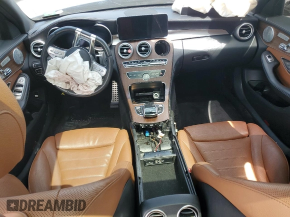 2019 Mercedes-Benz C 43 AMG with VIN 55SWF6EB4KU287626, listed as a Copart auction lot 53647985 with Not provided miles and Salvage title. Bid and sale history available at DreamBid. Image 8.